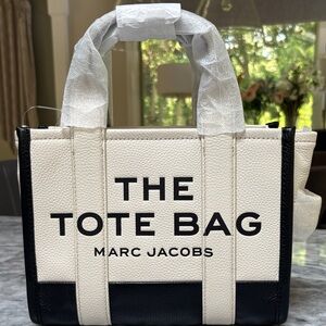 Marc Jacobs Cream and Black Tote Bag
